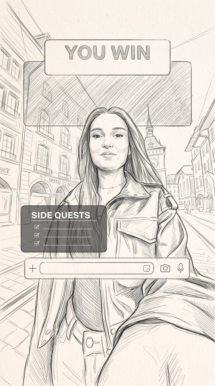 Skizze und Dreh: You Win mit erledigten Side Quests